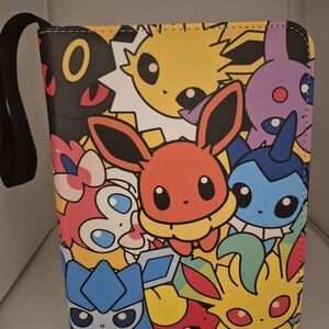 Pokemon Anime Card Binder With 50 Sleeves, Zip Closure & Wrist Strap NEW